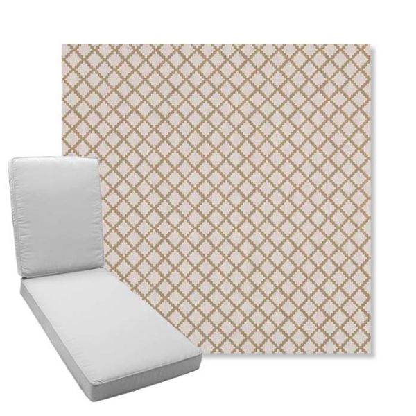 Picture of Yardly Sprig | Boxed Chaise Lounge Cushion - Sunbrella© Fabric