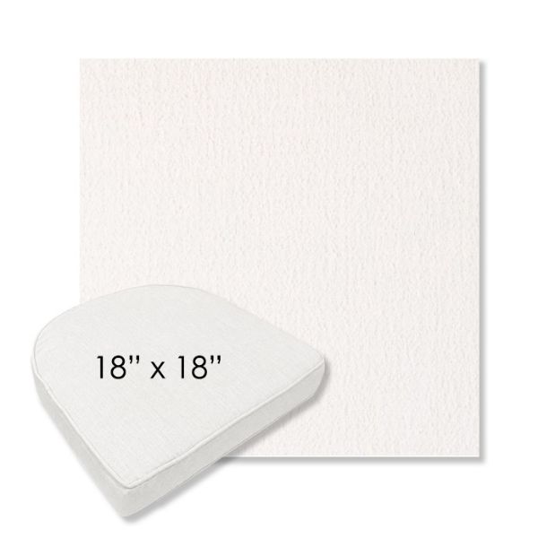 Picture of Abstraction Snow | 18" x 18" Boxed Contoured Rounded Back Wicker Chair Cushion - Sunbrella© Fabric