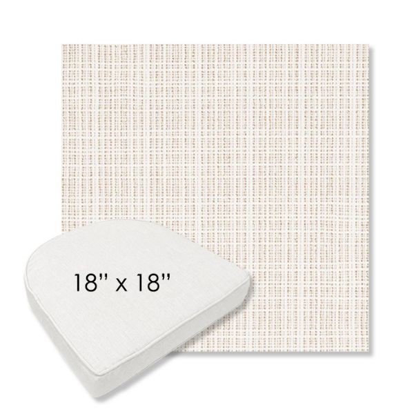 Picture of Benson Sand | 18" x 18" Boxed Contoured Rounded Back Wicker Chair Cushion - Sunbrella© Fabric