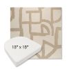 Picture of Brushstroke Stucco | 18" x 18" Boxed Contoured Rounded Back Wicker Chair Cushion - Sunbrella© Fabric