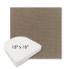 Picture of Canvas Taupe | 18" x 18" Boxed Contoured Rounded Back Wicker Chair Cushion - Sunbrella© Fabric