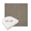 Picture of Cast Shale | 18" x 18" Boxed Contoured Rounded Back Wicker Chair Cushion - Sunbrella© Fabric