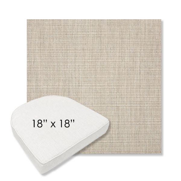 Picture of Echo Ash | 18" x 18" Boxed Contoured Rounded Back Wicker Chair Cushion - Sunbrella© Fabric