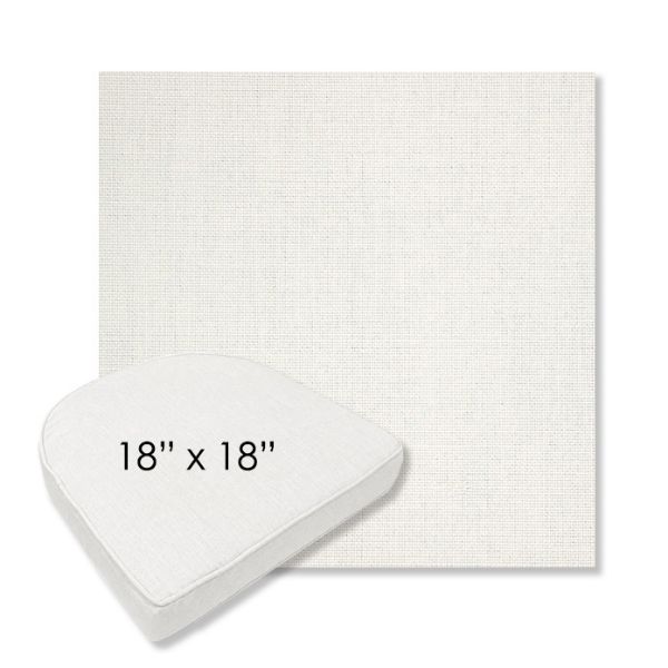 Picture of Idol Snow | 18" x 18" Boxed Contoured Rounded Back Wicker Chair Cushion - Sunbrella© Fabric
