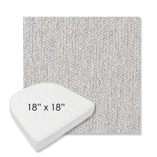 Picture of Improve Stucco | 18" x 18" Boxed Contoured Rounded Back Wicker Chair Cushion - Sunbrella© Fabric