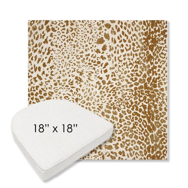 Picture of Instinct Toffee | 18" x 18" Boxed Contoured Rounded Back Wicker Chair Cushion - Sunbrella© Fabric
