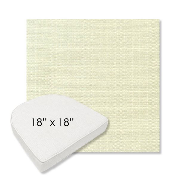 Picture of Linen Natural | 18" x 18" Boxed Contoured Rounded Back Wicker Chair Cushion - Sunbrella© Fabric