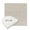 Picture of Linen Silver | 18" x 18" Boxed Contoured Rounded Back Wicker Chair Cushion - Sunbrella© Fabric