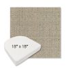 Picture of Linen Stone | 18" x 18" Boxed Contoured Rounded Back Wicker Chair Cushion - Sunbrella© Fabric
