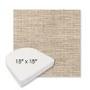 Picture of Momento Parchment | 18" x 18" Boxed Contoured Rounded Back Wicker Chair Cushion - Sunbrella© Fabric