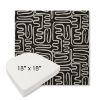 Picture of Nema Newsprint | 18" x 18" Boxed Contoured Rounded Back Wicker Chair Cushion - Sunbrella© Fabric