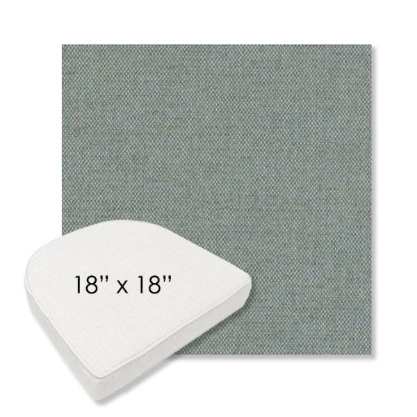 Picture of Nuance Spa | 18" x 18" Boxed Contoured Rounded Back Wicker Chair Cushion - Sunbrella© Fabric