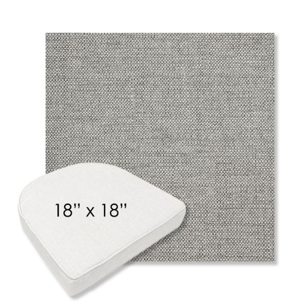 Picture of Piazza Stone | 18" x 18" Boxed Contoured Rounded Back Wicker Chair Cushion - Sunbrella© Fabric