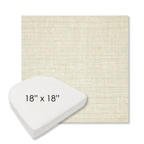 Picture of Piazza Vapor | 18" x 18" Boxed Contoured Rounded Back Wicker Chair Cushion - Sunbrella© Fabric