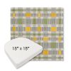 Picture of Rubix Lemon Lime | 18" x 18" Boxed Contoured Rounded Back Wicker Chair Cushion - Sunbrella© Fabric