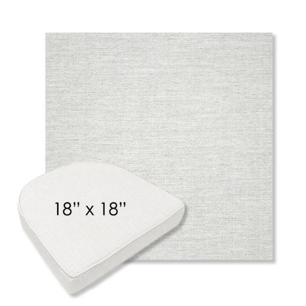 Picture of Switch Snow | 18" x 18" Boxed Contoured Rounded Back Wicker Chair Cushion - Sunbrella© Fabric
