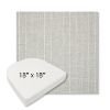 Picture of Ticking Fog | 18" x 18" Boxed Contoured Rounded Back Wicker Chair Cushion - Sunbrella© Fabric