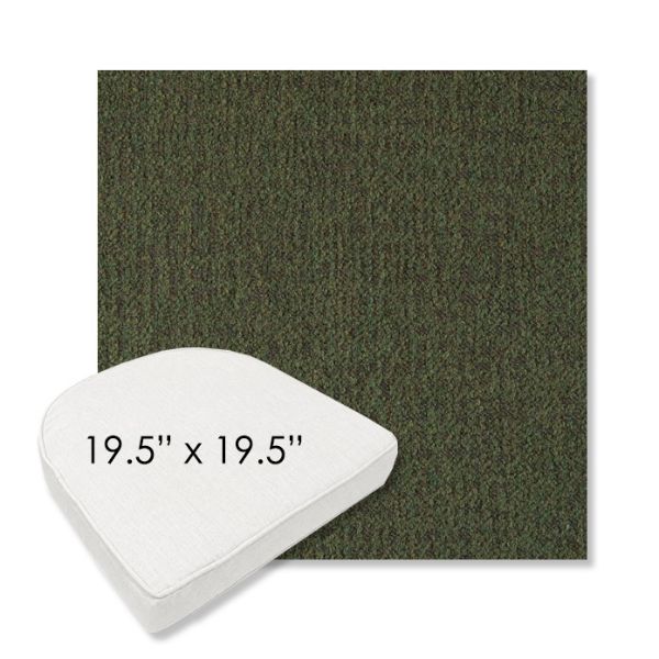 Picture of Abstraction Juniper | 19.5" x 19.5" Boxed Contoured Rounded Back Wicker Chair Cushion - Sunbrella© Fabric