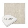 Picture of Blend Linen | 19.5" x 19.5" Boxed Contoured Rounded Back Wicker Chair Cushion - Sunbrella© Fabric