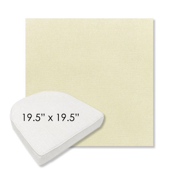 Picture of Canvas Canvas | 19.5" x 19.5" Boxed Contoured Rounded Back Wicker Chair Cushion - Sunbrella© Fabric