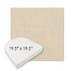 Picture of Canvas Flax | 19.5" x 19.5" Boxed Contoured Rounded Back Wicker Chair Cushion - Sunbrella© Fabric