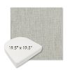 Picture of Canvas Granite | 19.5" x 19.5" Boxed Contoured Rounded Back Wicker Chair Cushion - Sunbrella© Fabric