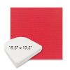 Picture of Canvas Logo Red | 19.5" x 19.5" Boxed Contoured Rounded Back Wicker Chair Cushion - Sunbrella© Fabric