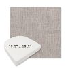 Picture of Cassava Stone | 19.5" x 19.5" Boxed Contoured Rounded Back Wicker Chair Cushion - Sunbrella© Fabric