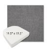 Picture of Cast Slate | 19.5" x 19.5" Boxed Contoured Rounded Back Wicker Chair Cushion - Sunbrella© Fabric
