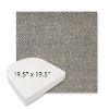Picture of Chartres Graphite | 19.5" x 19.5" Boxed Contoured Rounded Back Wicker Chair Cushion - Sunbrella© Fabric