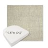 Picture of Chartres Pebble | 19.5" x 19.5" Boxed Contoured Rounded Back Wicker Chair Cushion - Sunbrella© Fabric