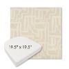 Picture of Escher Alabaster | 19.5" x 19.5" Boxed Contoured Rounded Back Wicker Chair Cushion - Sunbrella© Fabric