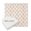 Picture of Etched Angles Congnac | 19.5" x 19.5" Boxed Contoured Rounded Back Wicker Chair Cushion - Sunbrella© Fabric