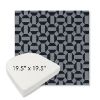 Picture of Hoopla Blue Jay | 19.5" x 19.5" Boxed Contoured Rounded Back Wicker Chair Cushion - Sunbrella© Fabric