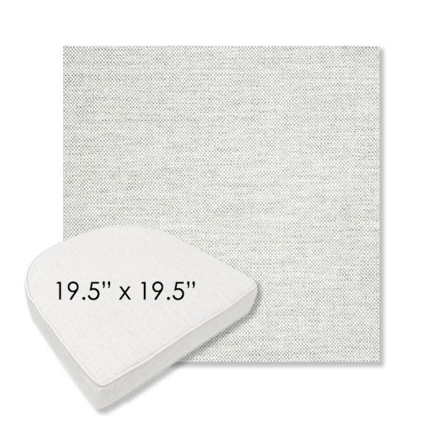 Picture of Idol Cloud | 19.5" x 19.5" Boxed Contoured Rounded Back Wicker Chair Cushion - Sunbrella© Fabric
