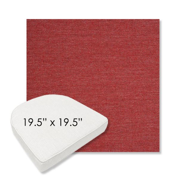 Picture of Idol Rose | 19.5" x 19.5" Boxed Contoured Rounded Back Wicker Chair Cushion - Sunbrella© Fabric