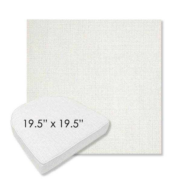 Picture of Idol Snow | 19.5" x 19.5" Boxed Contoured Rounded Back Wicker Chair Cushion - Sunbrella© Fabric