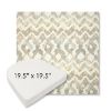 Picture of Inga Marble | 19.5" x 19.5" Boxed Contoured Rounded Back Wicker Chair Cushion - Sunbrella© Fabric