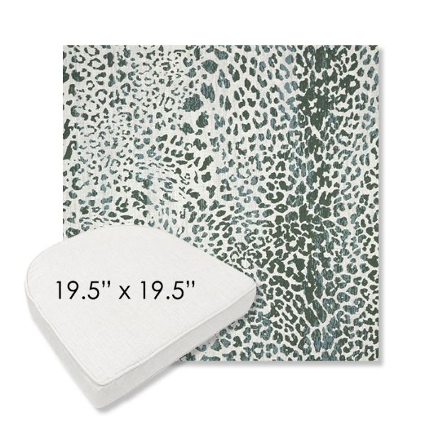 Picture of Instinct Willow | 19.5" x 19.5" Boxed Contoured Rounded Back Wicker Chair Cushion - Sunbrella© Fabric