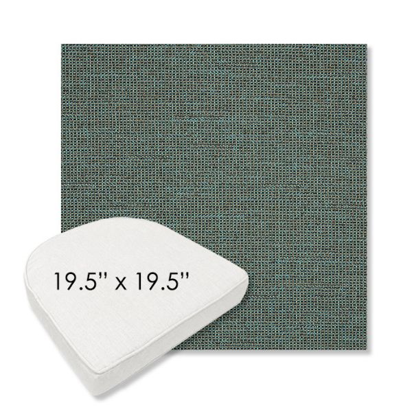 Picture of Kudos Cove | 19.5" x 19.5" Boxed Contoured Rounded Back Wicker Chair Cushion - Sunbrella© Fabric