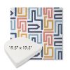 Picture of Labyrinth Fiesta | 19.5" x 19.5" Boxed Contoured Rounded Back Wicker Chair Cushion - Sunbrella© Fabric