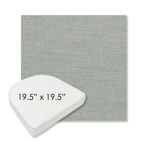 Picture of Linville Spa | 19.5" x 19.5" Boxed Contoured Rounded Back Wicker Chair Cushion - Sunbrella© Fabric