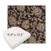 Picture of Martha Floral Garden Path | 19.5" x 19.5" Boxed Contoured Rounded Back Wicker Chair Cushion - Sunbrella© Fabric