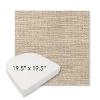 Picture of Momento Parchment | 19.5" x 19.5" Boxed Contoured Rounded Back Wicker Chair Cushion - Sunbrella© Fabric