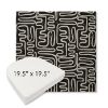 Picture of Nema Newsprint | 19.5" x 19.5" Boxed Contoured Rounded Back Wicker Chair Cushion - Sunbrella© Fabric