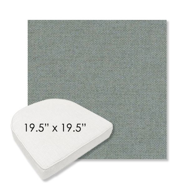 Picture of Nuance Spa | 19.5" x 19.5" Boxed Contoured Rounded Back Wicker Chair Cushion - Sunbrella© Fabric