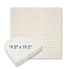 Picture of Nurture White | 19.5" x 19.5" Boxed Contoured Rounded Back Wicker Chair Cushion - Sunbrella© Fabric