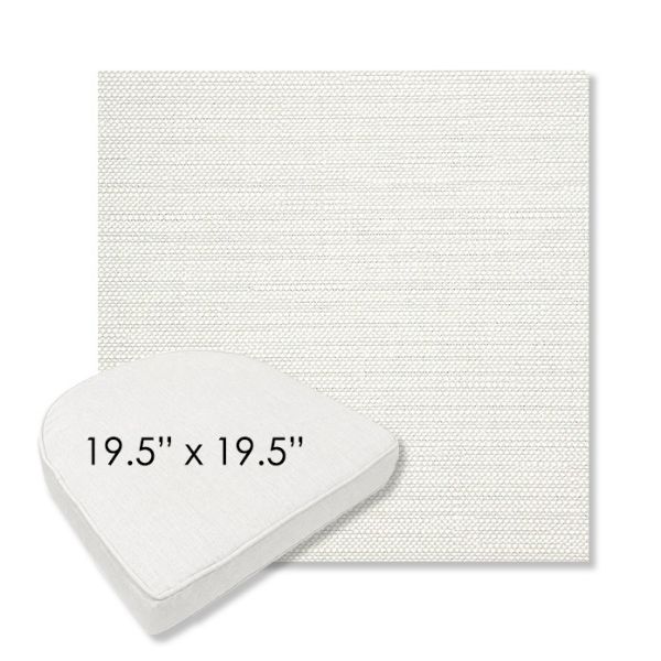 Picture of Piazza Cloud | 19.5" x 19.5" Boxed Contoured Rounded Back Wicker Chair Cushion - Sunbrella© Fabric