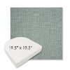 Picture of Piazza Mist | 19.5" x 19.5" Boxed Contoured Rounded Back Wicker Chair Cushion - Sunbrella© Fabric
