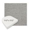 Picture of Piazza Stone | 19.5" x 19.5" Boxed Contoured Rounded Back Wicker Chair Cushion - Sunbrella© Fabric